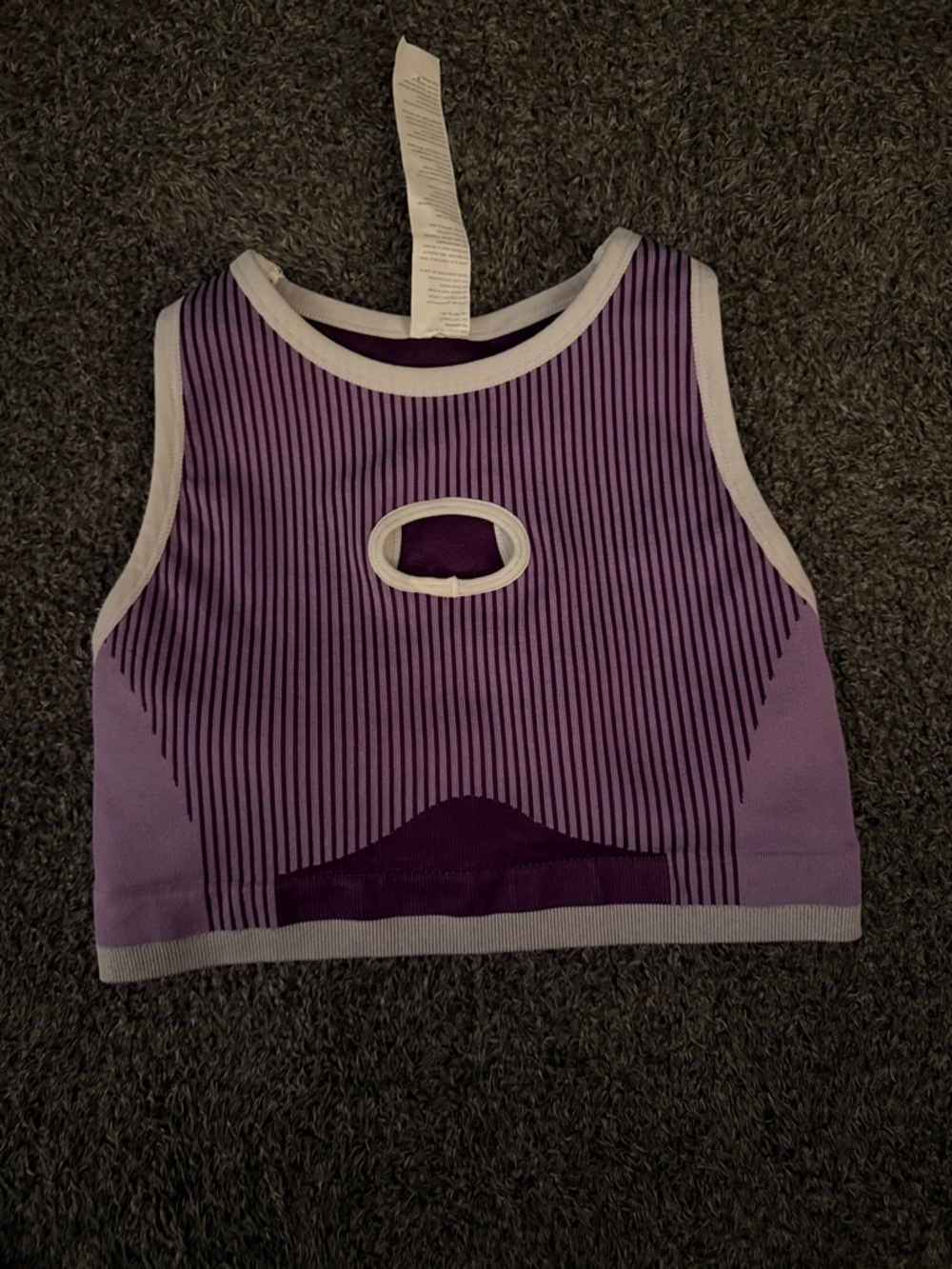 Fabletics Sleeveless Purple Athletic Crop Top